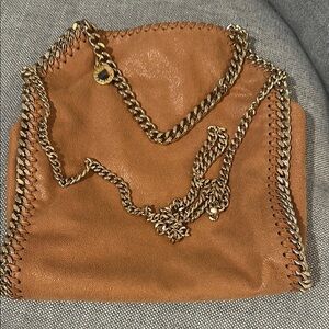 Stella McCartney Tan Shoulder Bag with Chain Details